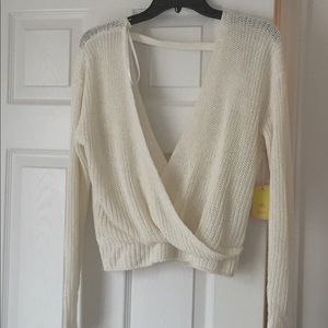 NWT Forever 21 Deep V-Neck Sweater S